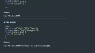PHP - array_push and array_pop methods
