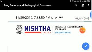 NISHTHA TRAINING 40 ONLINE QUESTION ANSWER