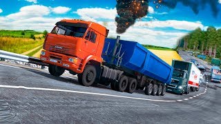 КАМАЗ НЕ ВЫТЯНУЛ В КРУТОЙ ПОДЪЕМ - РУССКИЕ ДОРОГИ