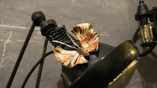 Blacksmithing butterfly.  Ковка бабочки.  сувениры своими руками. 2ч