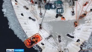 Спасение рыбака в Охотском море