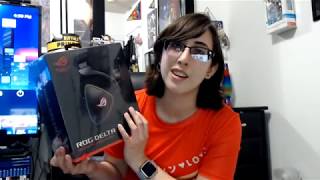 ASUS ROG (REPUBLIC OF GAMERS) DELTA GAMING HEADSET UNBOXING/REV