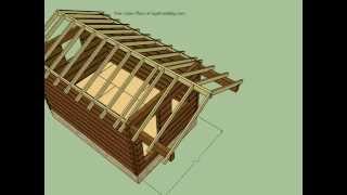 12x18 log cabin plans - sketchup model