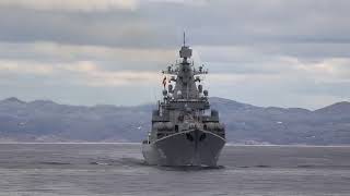 Стрельба кораблей по береговым целям в Баренцевом море