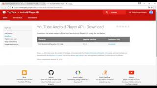 YouTube Android Player API in Android Studio