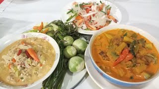 กินข้าว หลนไข่เค็มหมูสับ แกงเผ็ดหนังเค็ม | ป้าอุ๊พาเพลิน