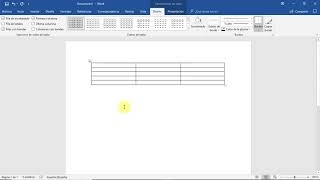 Borrador de tabla en word 2016