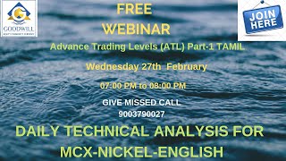 MCX NICKEL TRADING TECHNICAL ANALYSIS FEB 27 2019 ENGLISH CHENNAI TAMIL NADU INDIA