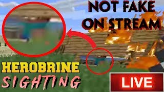 I Met Herobrine LIVE On Stream...... (Minecraft 1.14.2) (Not Fake) (2019)
