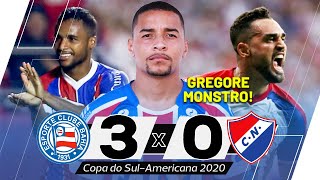 GREGORE MONSTRO! Bahia 3 x 0 Nacional/PAR | Copa Sul-Americana