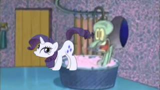 Rarity drops by Squidward's House