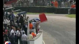 Big crash of Bradley Ellis in British GT Thruxton