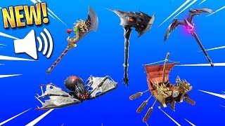 Fortnite: ALL LEAKED SOUNDS FOR v6.1 PICKAXES AND GLIDERS! (Moonrise, Guandao, Hatching and More!)