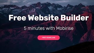5 minutes with Mobirise Best Site Builder