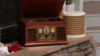 Classic 6-in-1 Turntable Music Center with Bluetooth on QVC