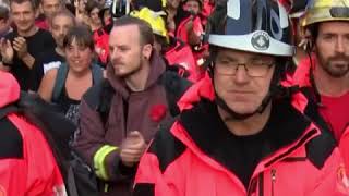 Митинг в Барселоне против полицейского насилия