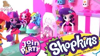 Эквестрия Герлз. ВЕЧЕРИНКА С ШОПКИНС! БОУЛИНГ! МАШИНКИ! ГОРКИ! Шопкинс Мультик на Русском