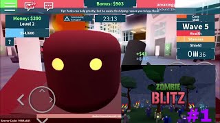 Playing Roblox Zombie Blitz Part 1