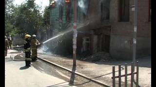 Пожар в Ростове на улице Станиславского