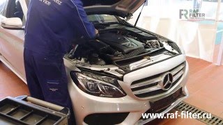 Инструкция по установке салонного фильтра RAF FILTER на Mercedes C