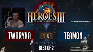 Герои 3 - twaryna vs team0n - Jebus Outcast Global League - Bo2 Игра #2 HotA