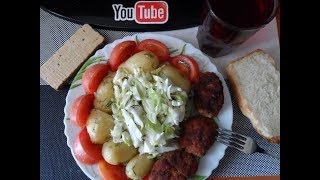 ОБЖОР | МОЛОДОЙ КАРТОФЕЛЬ С КОТЛЕТАМИ | САЛАТ ИЗ КАПУСТЫ | ФОТО ВКУСНЯШЕК ОТ ПОДПИСЧИКОВ |