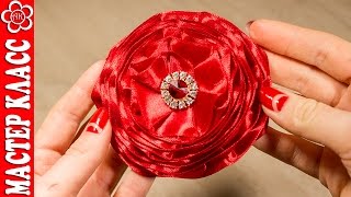 Цветы из ленты шириной 2,5 см / Куликова МК