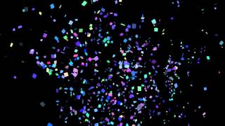 Confetti on black background - after effects