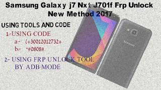 Samsung Galaxy nxt j701f frp unlock new method 2017