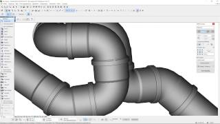 ArchiCAD MEP Modeler. The work of sewer pipes and bends