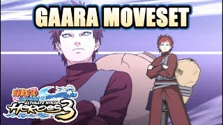 Naruto Ult. Ninja Heroes 3 - Gaara Moveset [PSP]