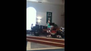 Angie singing Caro Mio Ben at her voice recital (cover)
