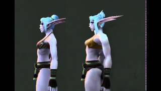 WoW PTR /Female Night Elf Model Comparison 1