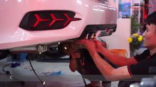 Độ Pô On off thể thao xe Honda Civic  2017 Nguyên hệ thống ống xả