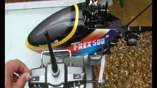 Trex 500 with Mikado Flybarless Conversion and Helicommand Rigid
