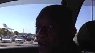 Barbados Taxi Driver - Wesley - is singing on the way to the airport in Barbados Jan 9, 2013.