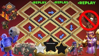 UNDEFEATED Best Th10 War Base 2018 Anti 2 Star With Replays Anti Bowler Anti Miner Anti Valkyrie
