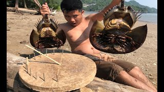 Primitive Technology: sundial and survive a day at the seashore wilderness