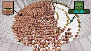 1 Зомби И 5000 Жителей Заперты На Арене! Что Произойдёт? - Майнкрафт