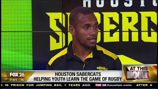 SaberCats Osea Kolinisau and Matt Trouville discuss SaberCats Academy on Fox 26