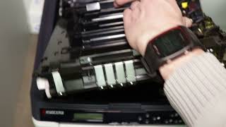 Kyocera FS-C5250DN Transferband reinigen / Transfer Belt cleaning