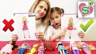 3 МАРКЕРА ЧЕЛЛЕНДЖ выбираем БАРБИ с закрытыми глазами 3 MARKER CHALLENGE with BARBIE