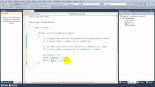 Lección 2 C# Declaración de variables, tipos de datos