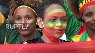 Lebanon: Protesters rally for Ethiopia outside UN building against US influence