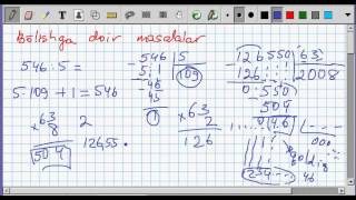 16. Matematika-5: Bo'lishga doir masalalar