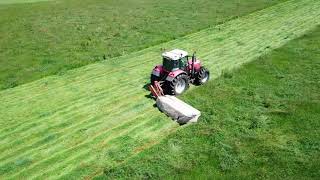 Mowing grass for bales. Silage2018