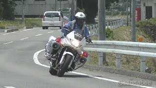 40キロ制限白バイ隠れた脇道から猛烈ダッシュ！Crack down on the road limited to 40km/h.