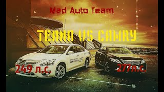 Теана 3.5 вариатор VS Камри 3.5 автомат! Попытка угона Теаны во время тестов!