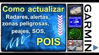 Como actualizar POIS (radares, etc) en GPS Garmin