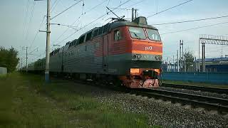 Электровоз ЧС7-261 с поездом №197И Иркутск — Кисловодск
